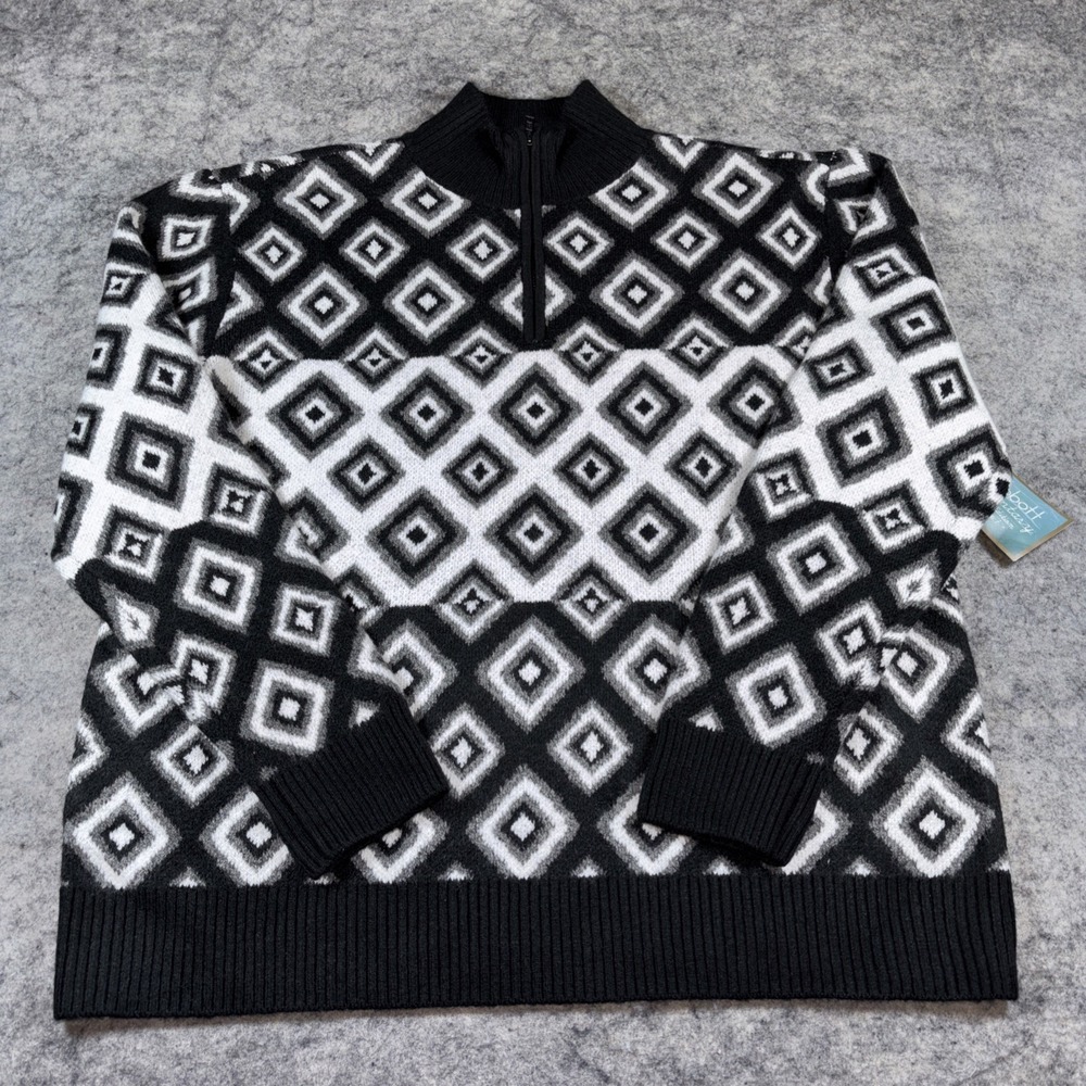 New Abbott Elementary Teacher's Edition Sweater Men's XL Black 3/4 Zip